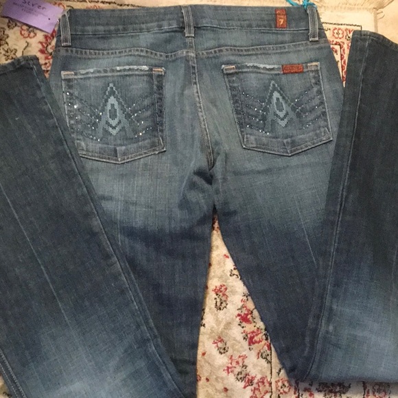 7 For All Mankind Denim - NWT 7 for All Mankind Jeans A Pocket Carribean Crystal Denim Style U130C055U
